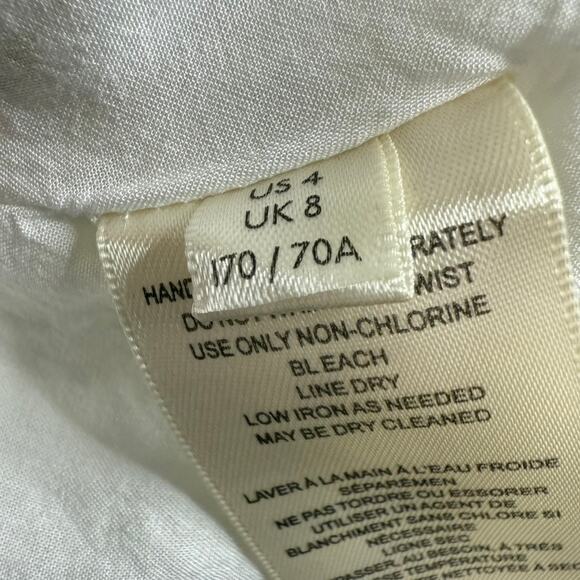 Free‎ People Sweetest Thing Mini Dress Women 4 Ivory Green Fairy Boho Floral - Picture 4 of 11